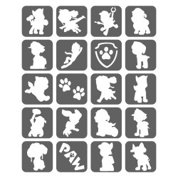 Psi Patrol Szablony Do Tatuaży Brokatowych