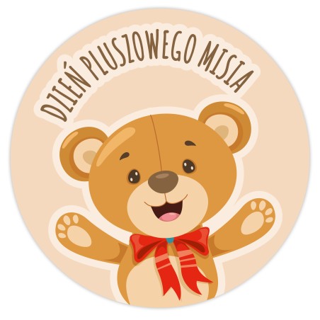 Naklejki na DZIEŃ PLUSZOWEGO MISIA Prezent 24 szt.