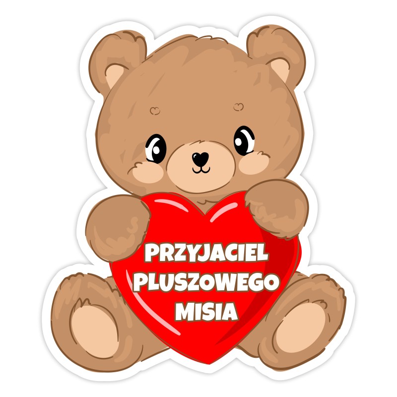Naklejki na DZIEŃ PLUSZOWEGO MISIA Przyjaciel Misia Prezent 18 szt.