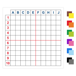Mata do Kodowania 120x120 cm Linie Symetrii + Kartoniki 120 szt.