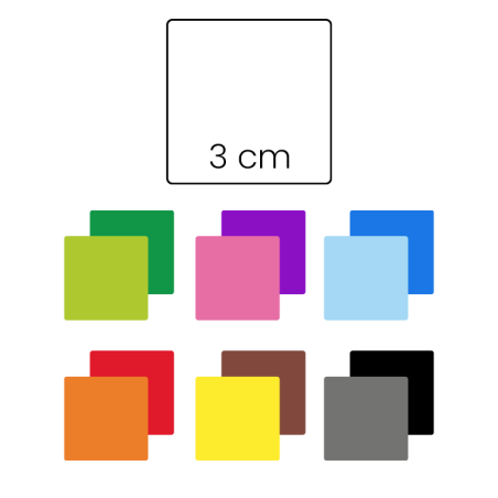 Zestaw Kartoników do kodowania 3 cm MAŁE 120 sztuk