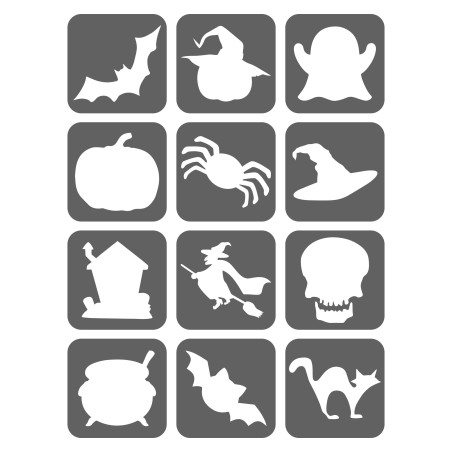 Halloween Szablony Do Tatuaży Brokatowych