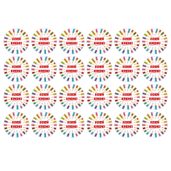 Naklejki na DZIEŃ KREDKI Przedszkole Szkoła Prezent 24 szt.