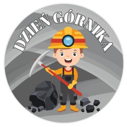 Naklejki na DZIEŃ GÓRNIKA Przedszkole Szkoła Prezent 24 szt.