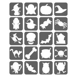 Halloween Szablony Do Tatuaży Brokatowych