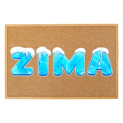 Dekoracja na gazetkę ZIMA Napis wycięte litery