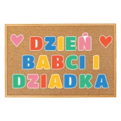 Dekoracja na gazetkę DZIEŃ BABCI I DZIADKA Napis Wycięte Litery