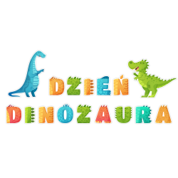 Dekoracja na gazetkę Dinozaury DZIEŃ DINOZAURA Napis Wycięte Litery