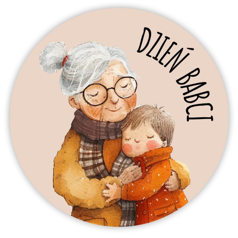 Naklejki na DZIEŃ BABCI Przedszkole Szkoła Prezent 24 szt.