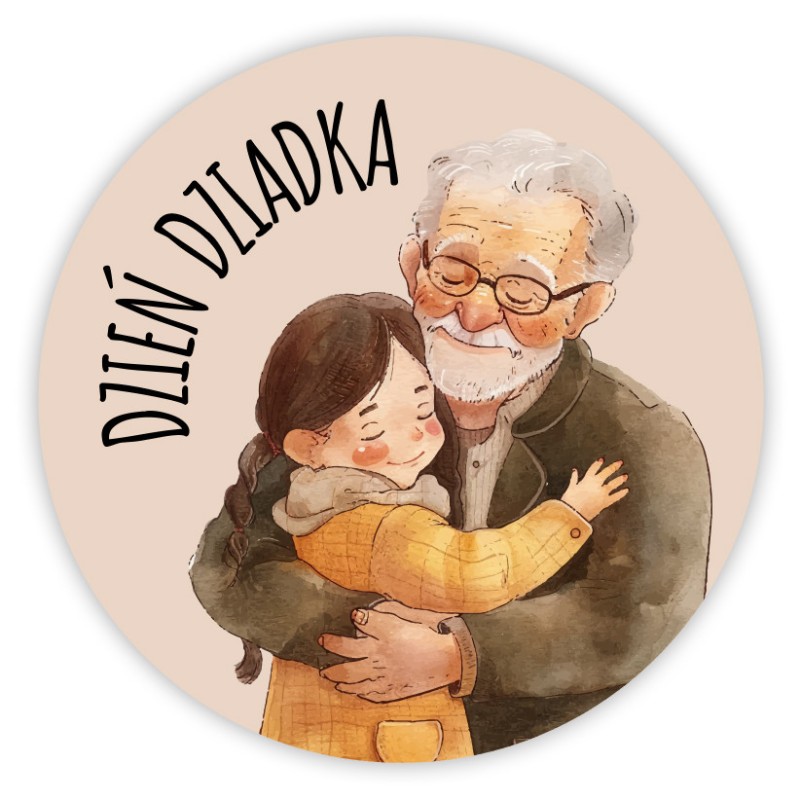 Naklejki na DZIEŃ DZIADKA Przedszkole Szkoła Prezent 24 szt.
