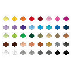 Naklejki na pojemniki LEGO – kolorowe etykiety do sortowania klocków 40 szt