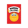 Kartka Walentynkowa BARDZO CIĘ LUBIĘ Walentynki A6 emoji emotka buźka