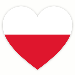 Naklejki patriotyczne serca ŚWIĘTO KONSTYTUCJI 3 MAJA dzień flagi 20 sztuk