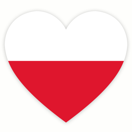 Naklejki patriotyczne serca ŚWIĘTO KONSTYTUCJI 3 MAJA dzień flagi 20 sztuk