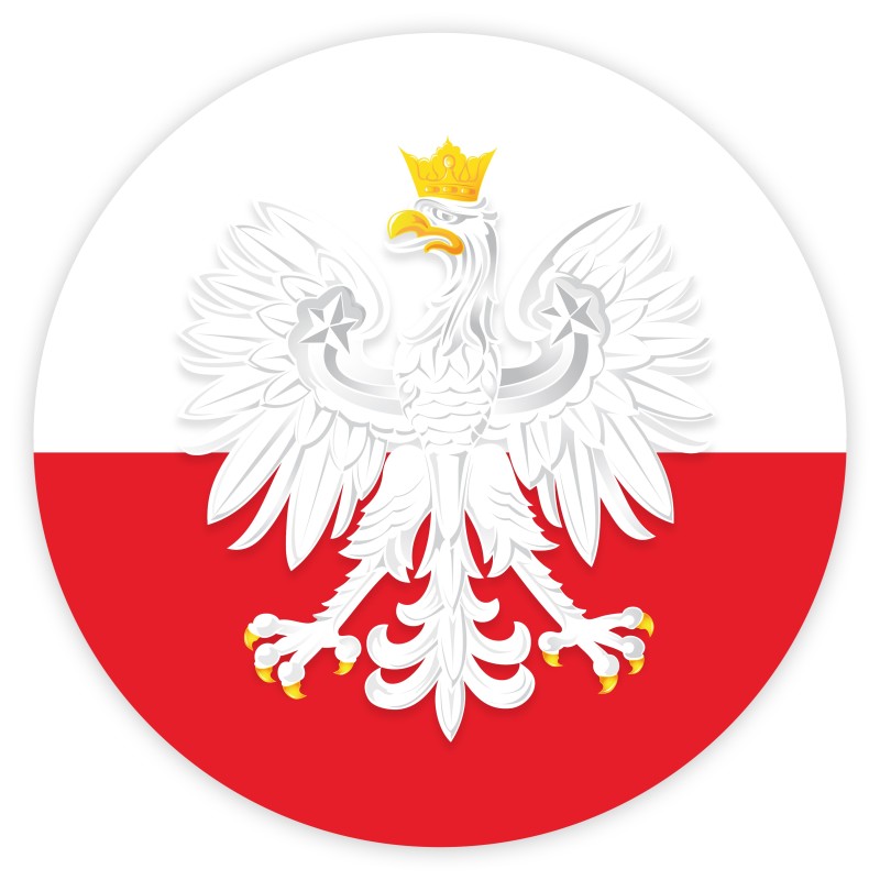 Naklejki PATRIOTYCZNE Święto Konstytucji 3 Maja Orzeł Biały Godło 24 szt.