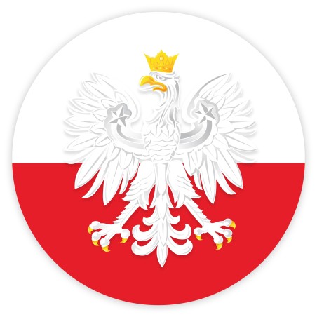 Naklejki PATRIOTYCZNE Święto Konstytucji 3 Maja Orzeł Biały Godło 24 szt.