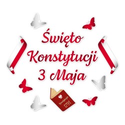 Dekoracja patriotyczna 3 MAJA ŚWIĘTO KONSTYTUCJI Szkoła Przedszkole 12 el.