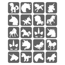 Jednorożce Szablony Do Tatuaży Brokatowych