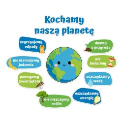 Dekoracja na gazetkę DZIEŃ ZIEMI Kochamy naszą planetę 12 el.