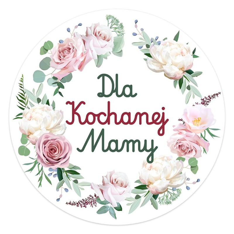 Naklejki DZIEŃ MATKI 26 maja Dla Kochanej Mamy Prezent 24 szt.
