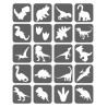 Dinozaury Szablony Do Tatuaży Brokatowych