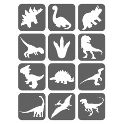 Dinozaury Szablony Do Tatuaży Brokatowych