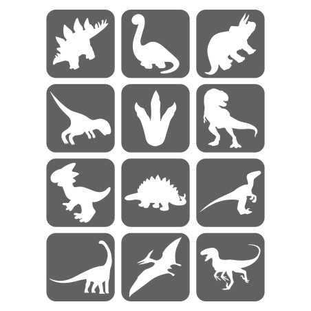 Dinozaury Szablony Do Tatuaży Brokatowych