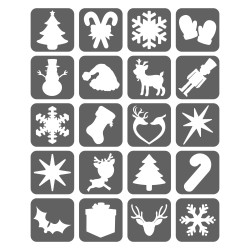 Świąteczne Szablony Do Tatuaży Brokatowych