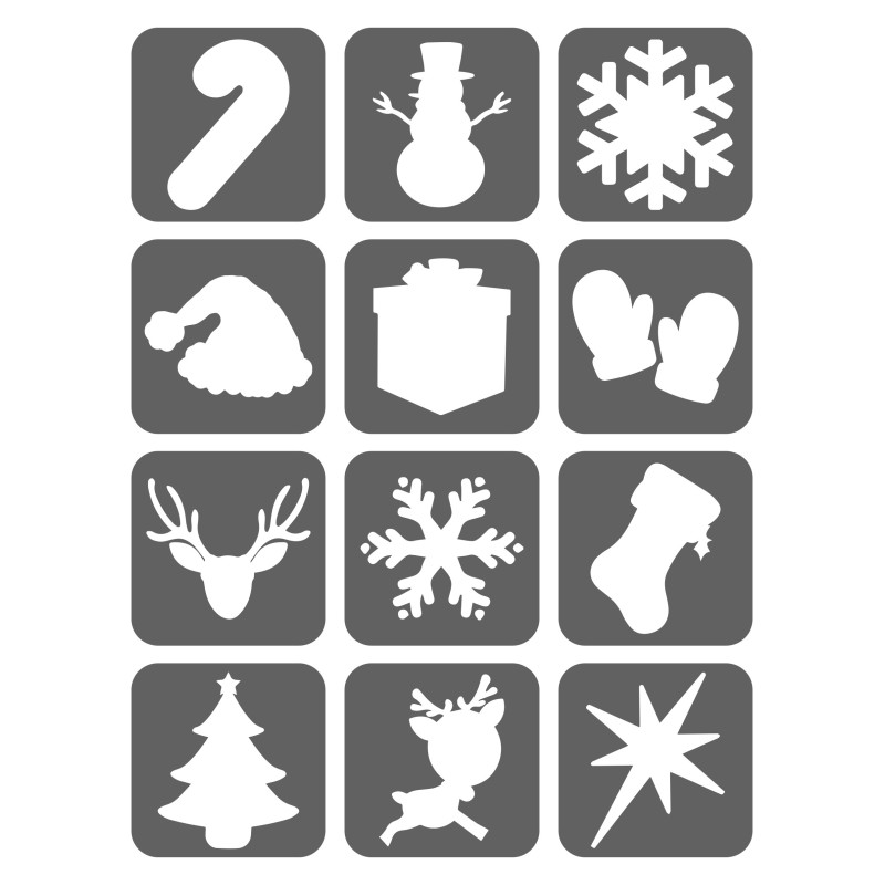 Świąteczne Szablony Do Tatuaży Brokatowych