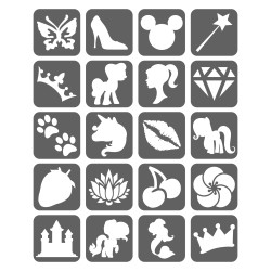 Dziewczynka Szablony Do Tatuaży Brokatowych