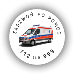 Naklejki Numery Alarmowe Pojazdy Uprzywilejowane 6 cm 120 szt.