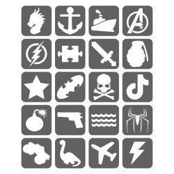 Chłopiec Szablony Do Tatuaży Brokatowych