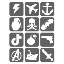 Chłopiec Szablony Do Tatuaży Brokatowych