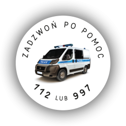 Naklejki Numery Alarmowe Pojazdy Uprzywilejowane 6 cm 120 szt.