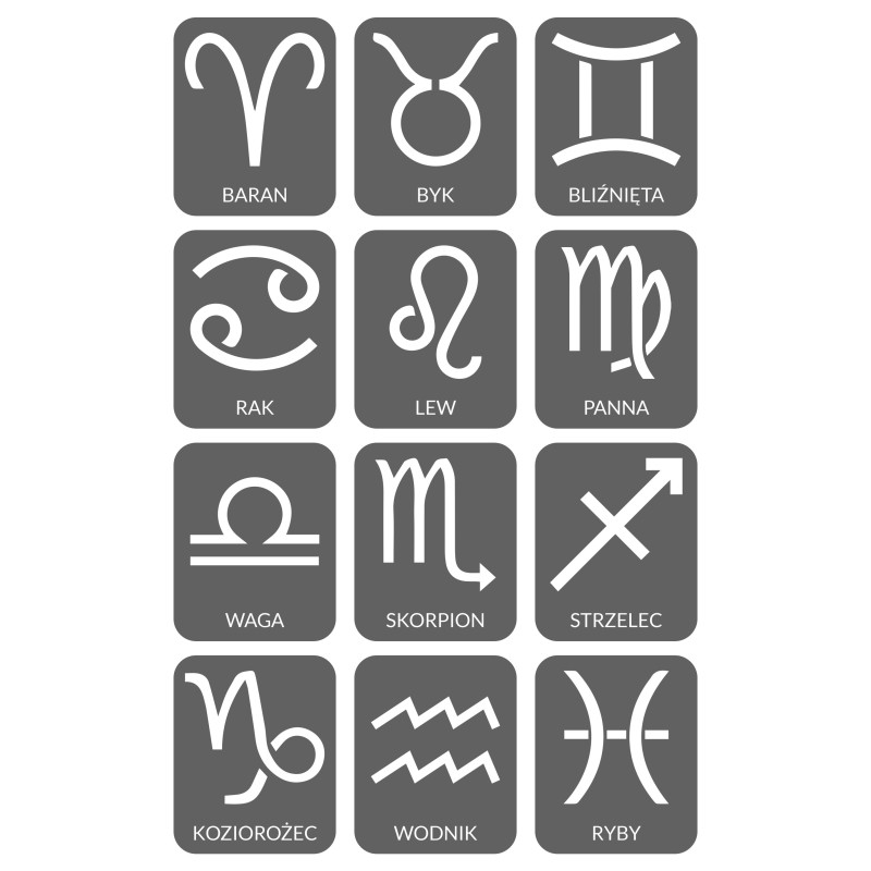 Znaki Zodiaku Szablony Do Tatuaży Brokatowych