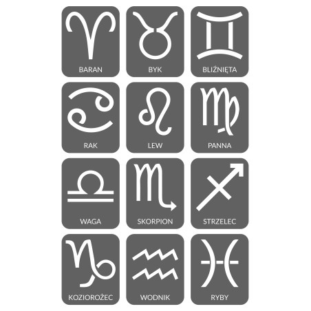Znaki Zodiaku Szablony Do Tatuaży Brokatowych
