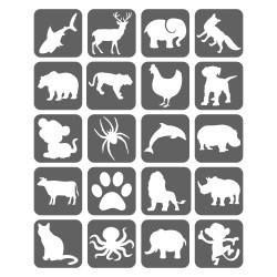 Zwierzęta Szablony Do Tatuaży Brokatowych