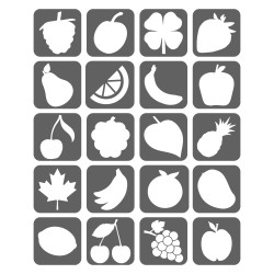 Owoce Szablony Do Tatuaży Brokatowych