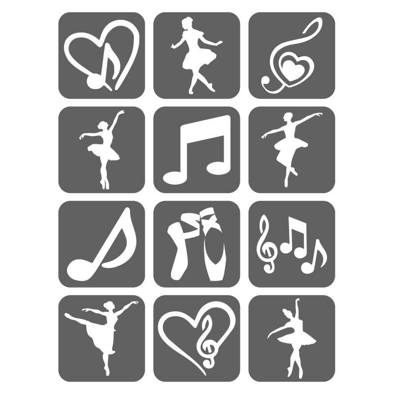 Balet Szablony Do Tatuaży Brokatowych