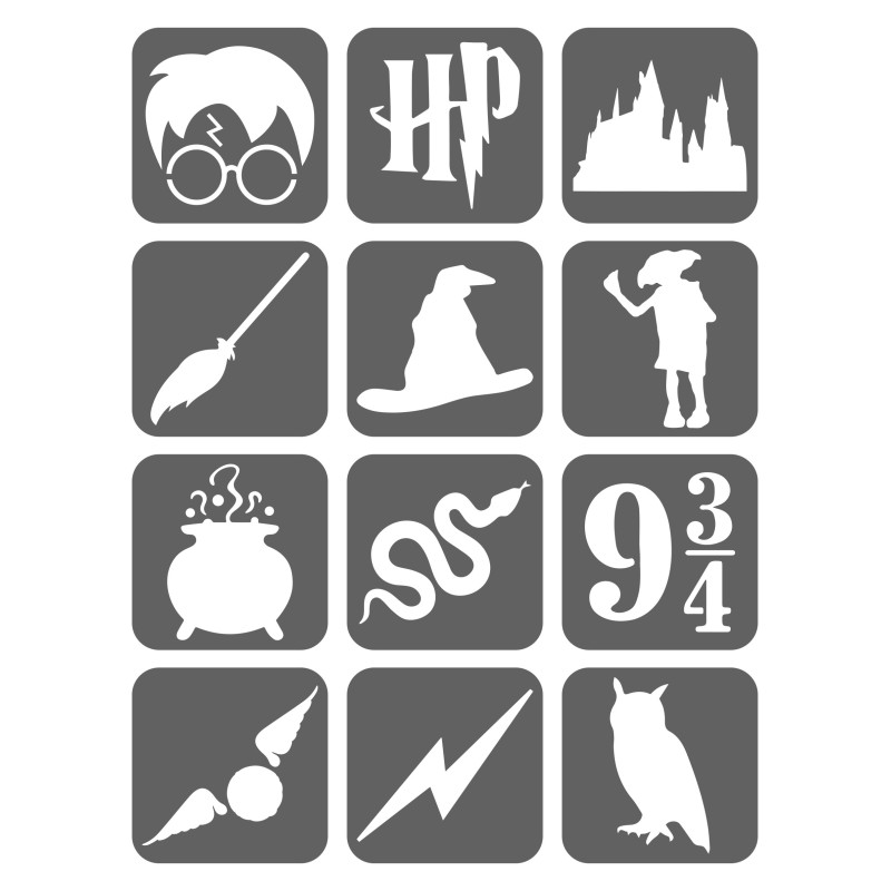 Harry Potter Szablony Do Tatuaży Brokatowych