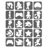 Mario, Sonic, Gry Szablony Do Tatuaży Brokatowych