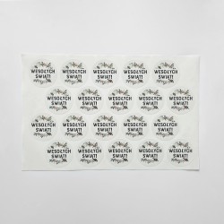 Naklejki ozdobne Świąteczne WESOŁYCH ŚWIĄT! 20 szt. 50mm