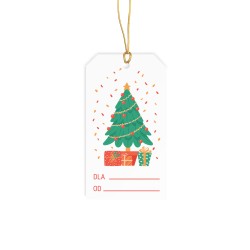 BILECIKI ZAWIESZKI na prezenty ŚWIĄTECZNE 12 sztuk