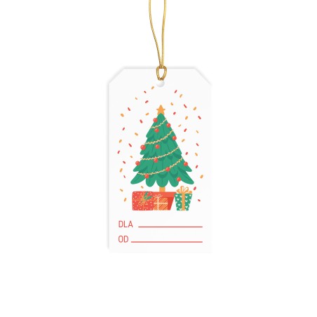 BILECIKI ZAWIESZKI na prezenty ŚWIĄTECZNE 12 sztuk
