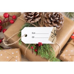 BILECIKI ZAWIESZKI na prezenty ŚWIĄTECZNE 12 sztuk