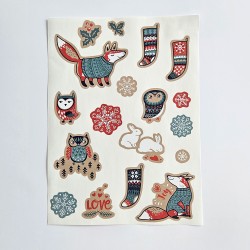 Naklejki ŚWIĄTECZNE A5 na kartki prezenty kalendarz adwentowy