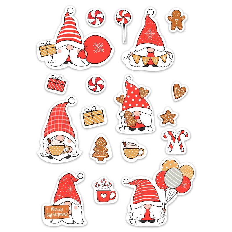 Naklejki ŚWIĄTECZNE A5 na kartki prezenty kalendarz adwentowy