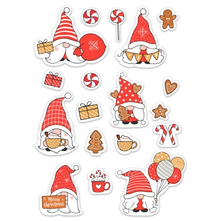 Naklejki ŚWIĄTECZNE A5 na kartki prezenty kalendarz adwentowy