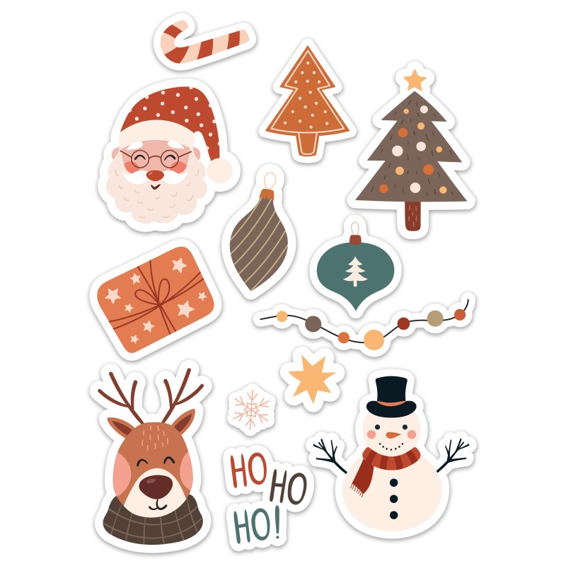 Naklejki ŚWIĄTECZNE A5 na kartki prezenty kalendarz adwentowy