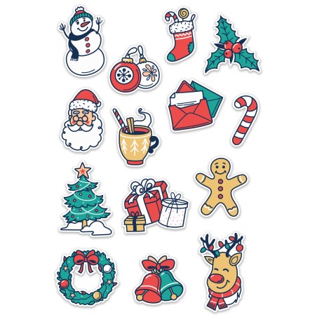 Naklejki ŚWIĄTECZNE A5 na kartki prezenty kalendarz adwentowy